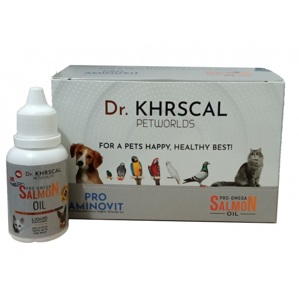 DR. Khrscal Pro Omega Salmon Oil 50 ml Kedi ve Köpekler için Omega 3 - Omega 6 - DHA - EPA