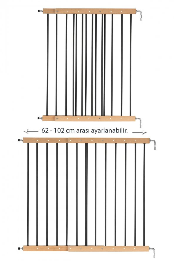 Wellgro 62-102 cm Ahşap Uzayan Güvenlik Kapısı - 4