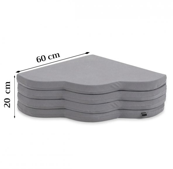 Wellgro Bulut Oyun Matı-Gri - 4
