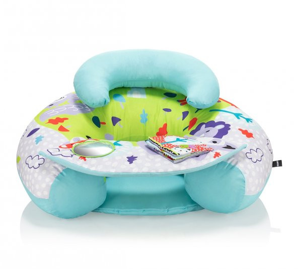 Wellgro Funny Animal Sırt Destekli Yer Minderi, Bebek Oturma Minderi - 2