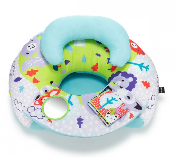 Wellgro Funny Animal Sırt Destekli Yer Minderi, Bebek Oturma Minderi - 5