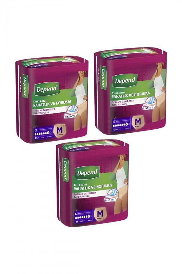 Depend Emici Külot Orta Boy Medium Beden 10lu Paket 90 Adet