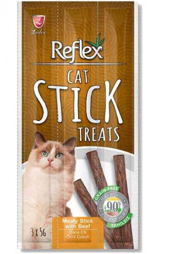 Reflex Cat Stick Treats Biftekli Kedi Ödül Maması 3x5Gr