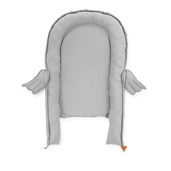 Wellgro Melek Kanatlı Anne Yanı Bebek Yatağı Babynest-Gri ,İlk Yatağım, Oyuncak Barlı Bebek Yuvası - 4