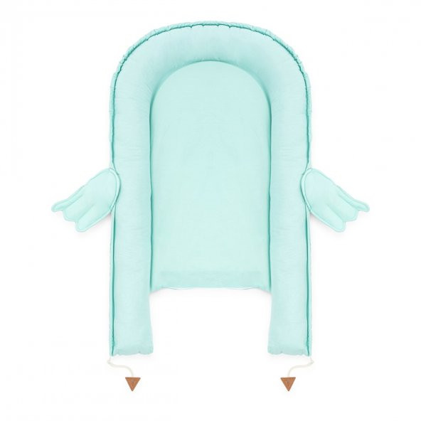 Wellgro Melek Kanatlı Anne Yanı Bebek Yatağı Babynest-Mint ,İlk Yatağım, Oyuncak Barlı Bebek Yuvası - 4