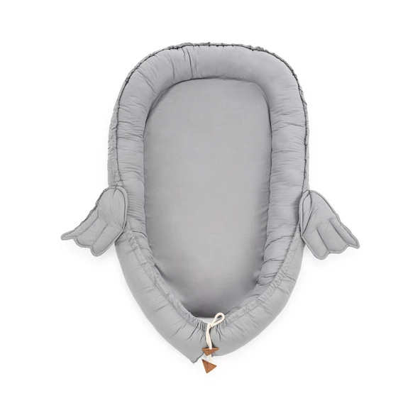 Wellgro Melek Kanatlı Anne Yanı Bebek Yatağı Babynest-Gri ,İlk Yatağım, Oyuncak Barlı Bebek Yuvası - 3