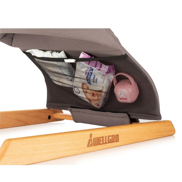 Wellgro Mocha Bouncer Ana Kucağı, Yaylanan Ana Dizi - Gri - 7