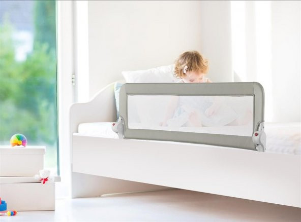 Wellgro Katlanır Yatak Bariyeri 50x120cm-Gri - 3