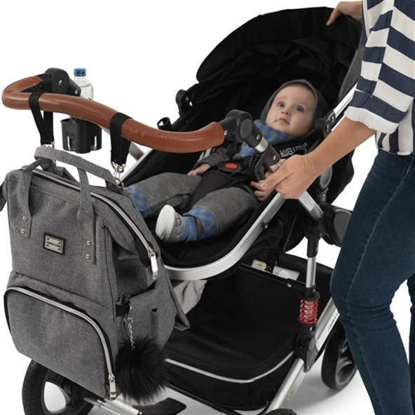 Wellgro Bebek Bakım Çantası Gri - 4