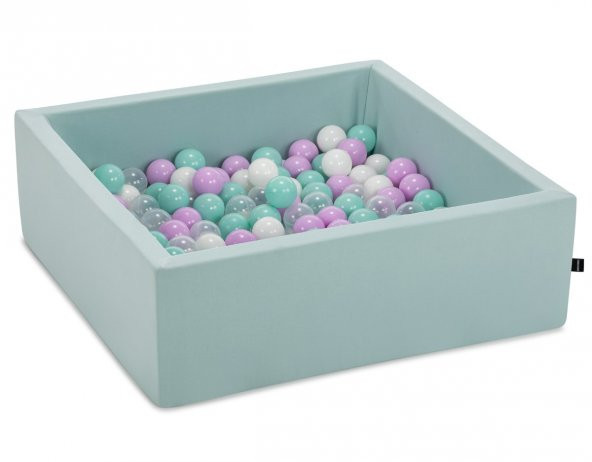 Wellgro Bubble Pop Mint Kare Top Havuzu-Mint/Beyaz/Şeffaf/Lila
