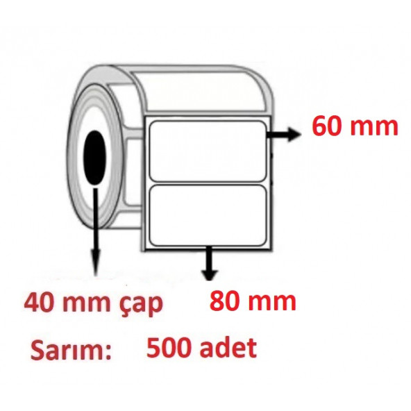 60X80 ECO TERMAL ETİKET ( 500 li )
