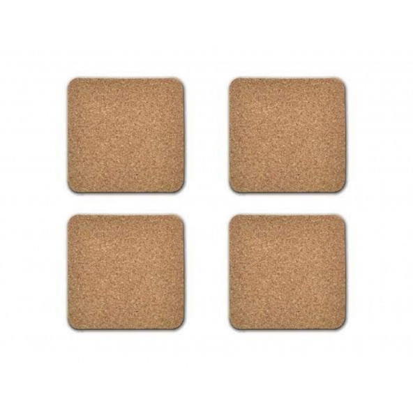 ZNT100BL AHŞAP BARDAK ALTLIĞI 4 ADET ÇİÇEK DESEN 9x9cm - 3