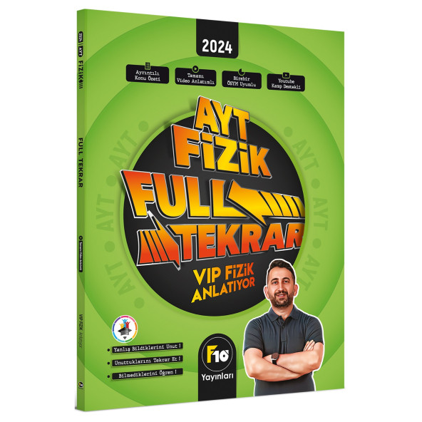 VİP Fizik AYT Fizik Full Tekrar Video Ders Kitabı F10 Yayınları