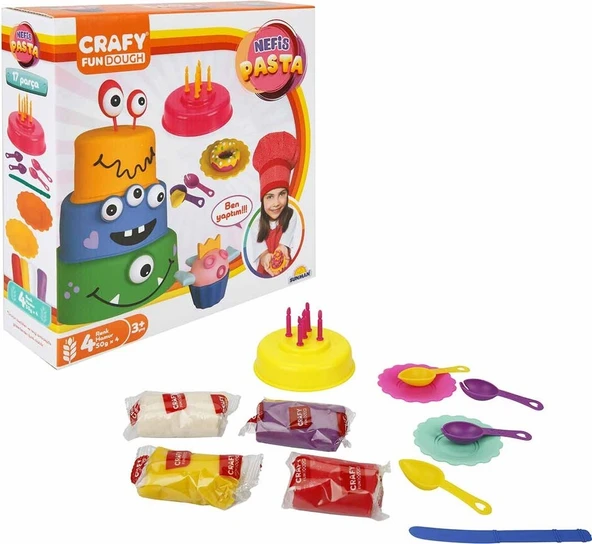 17 Parça 200 gr Crafy Nefis Pasta Oyun Hamur Seti 7790