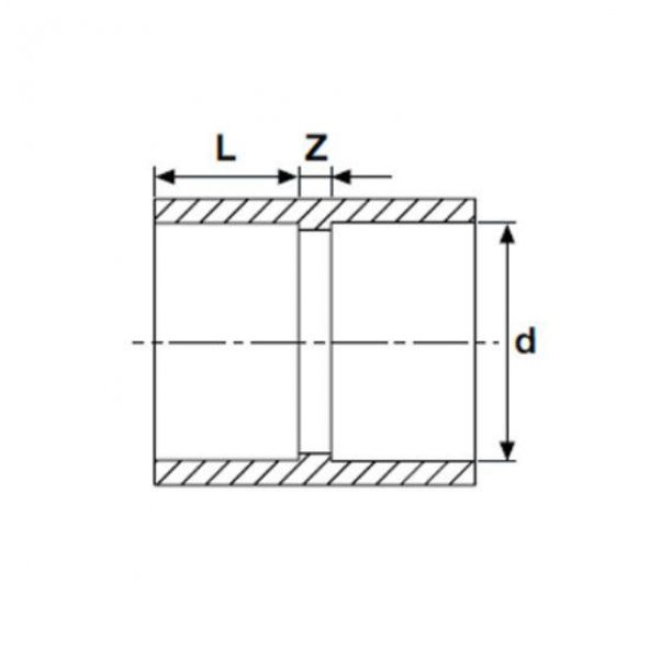 PVC YAPIŞTIRMA MUFLU MANŞON ( Ø 50 ) ( 1 ADET ) - 2