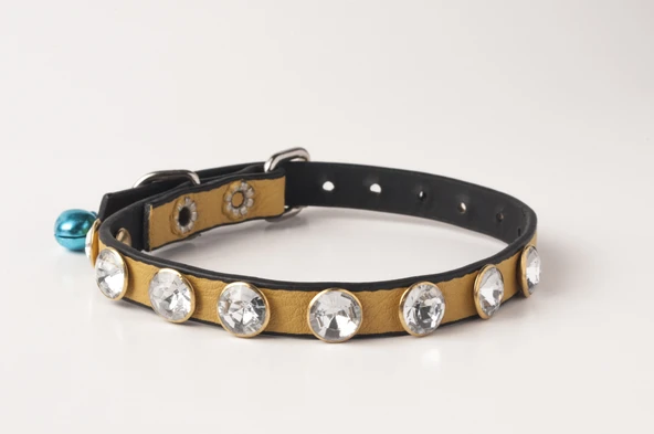 Privilege Swarovski Taşlı Kedi Tasması Sarı ürün görseli