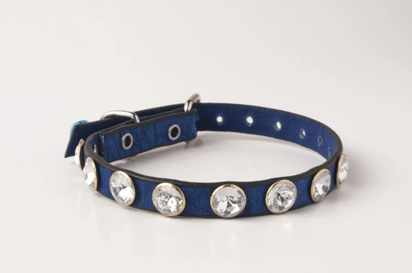 Privilege Swarovski Taşlı Kedi Tasması Mavi ürün görseli