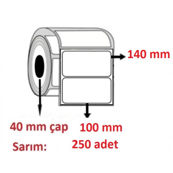 100X140 ECO TERMAL ETİKET ( 250 lü )