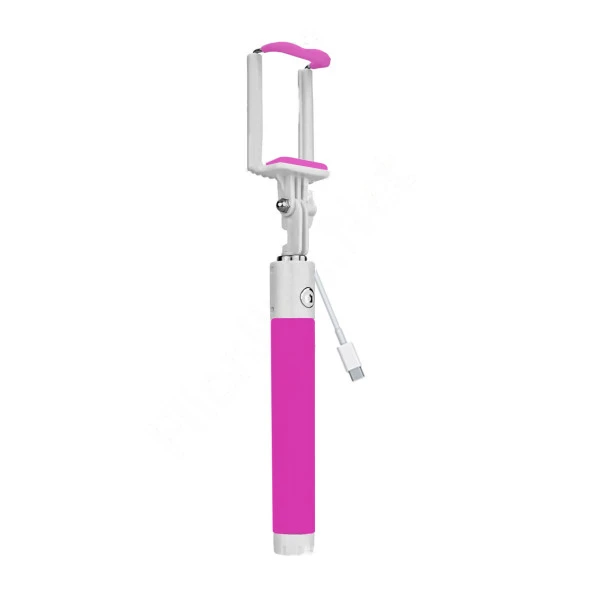 Winex SR342 Katlanabilir Type-C Selfie Stick Çubuğu Pembe