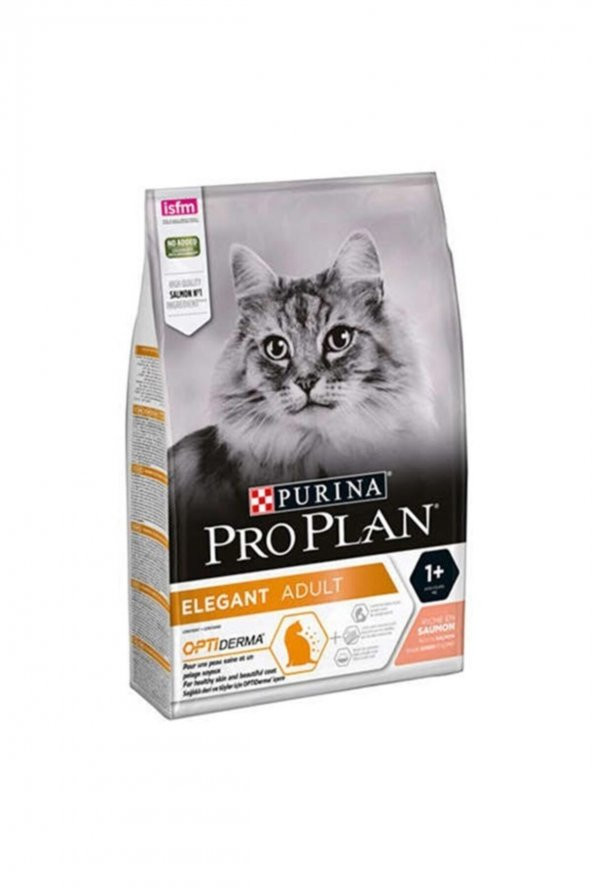 Proplan Elegant Derma Plus Somonlu Tüy Yumağı Önleyici Yetişkin Kedi Maması 1 Kg. Açık Paket