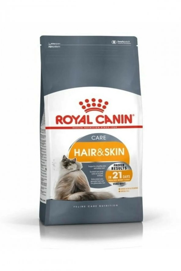 Royal Canin Hair&Skin Hasas Tüylü Kediler İçin Kuru Mama 1 Kg. Açık Paket