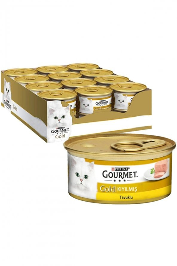 Purina Gourmet Gold Kıyılmış Tavuk Etli Konserve Kedi Maması 85 Gr. X 24 Adet