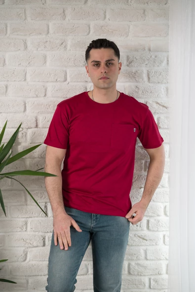 FBI CEPLİ BİSİKLET YAKA SLİMFİT PAMUKLU ERKEK YAZLIK T-SHİRT - Resim 7