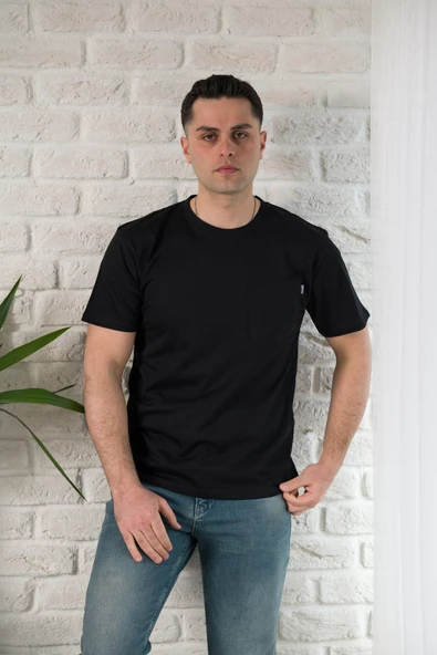 FBI CEPLİ BİSİKLET YAKA SLİMFİT PAMUKLU ERKEK YAZLIK T-SHİRT - Resim 4