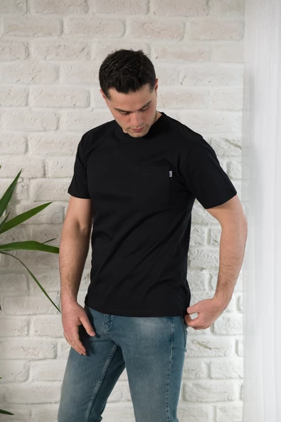 FBI CEPLİ BİSİKLET YAKA SLİMFİT PAMUKLU ERKEK YAZLIK T-SHİRT - Resim 5