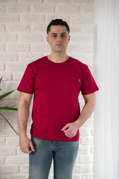 FBI CEPLİ BİSİKLET YAKA SLİMFİT PAMUKLU ERKEK YAZLIK T-SHİRT - Resim 9