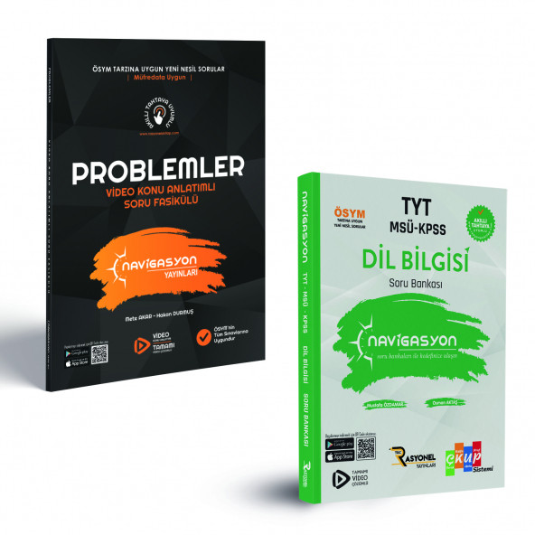 Rasyonel Yayınları TYT MSÜ KPSS Dil Bilgisi - Problemler Soru Bankası Seti (2 Kitap)