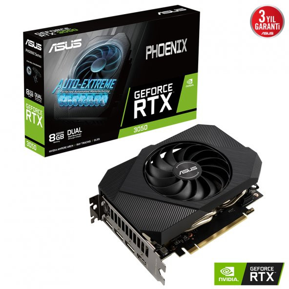 Asus Phoenix GeForce RTX3050 8G PH-RTX3050-8G 8GB GDDR6 128Bit DX12 Gaming (Oyuncu) Ekran Kartı