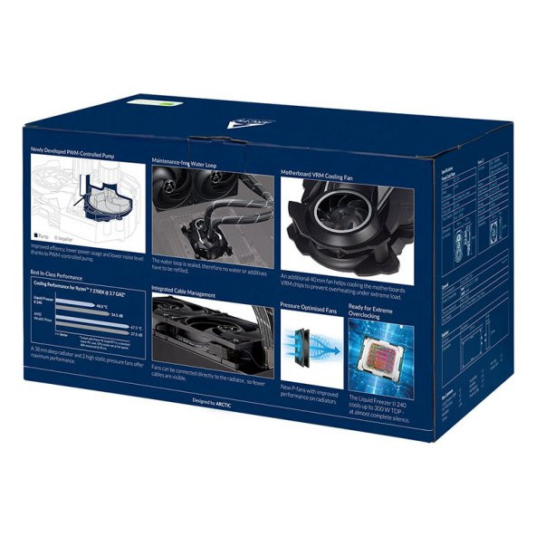 ARCTIC AR ACFRE00046A Liquid Freezer II - 240 Intel-AMD İşlemci Destekli PWM Sıvı Soğutucu - 2