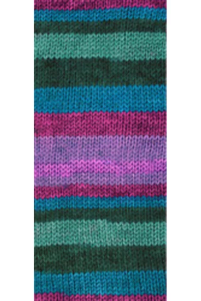 5 Adet Vega Stripe Premium Akrilik El Örgü İpi Yünü No: 82408 - 2