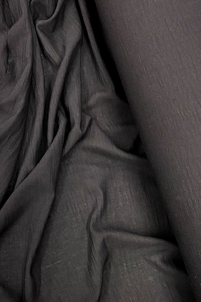 Keten Kumaş - Organik Kumaş - Perde Kumaşı - Ince Keten - Kıyafet Için Kumaş Örtü Siyah 27 - 2