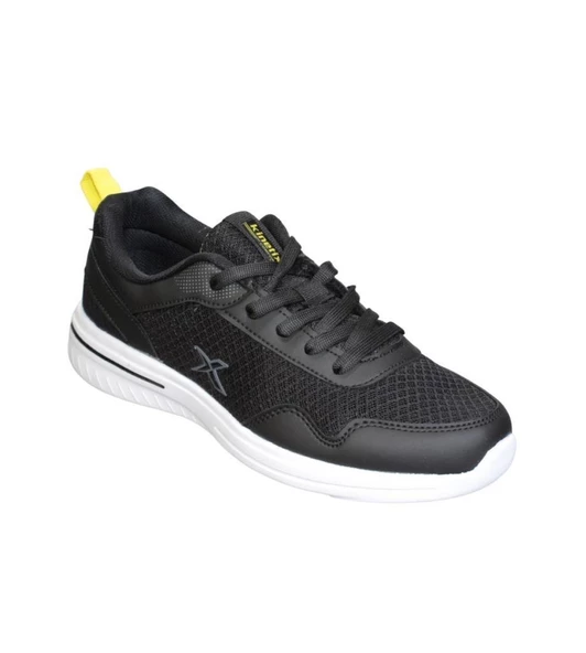 KİNETİX Erkek Siyah Gri Fileli Yazlık Sneaker Spor Yürüyüş Ayakkabısı