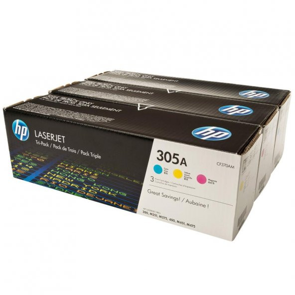 HP 305A Mavi-Kırmızı-Sarı 3lü Takım Toner CF370AM CE411A-CE412A-CE413A ürün görseli 1