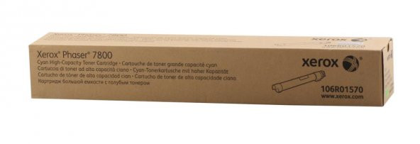 Xerox 106R01570 Phaser 7800 Yüksek Kapasite Cyan Mavi Toner 17.200 Sayfa ürün görseli 1