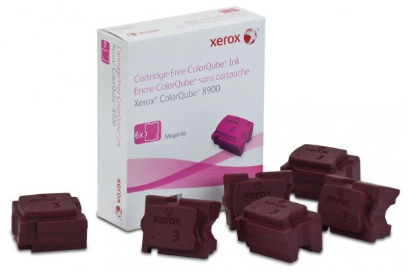 Xerox 108R01023 ColorQube 8900 Genuine Solid Ink Magenta Kırmızı 6 Stick ürün görseli 1