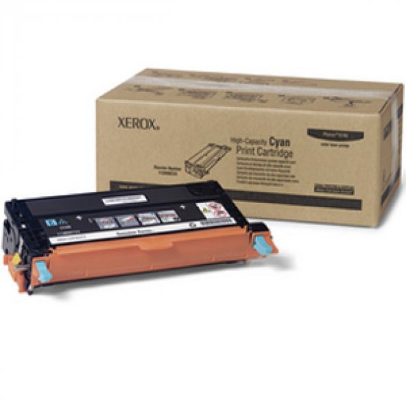 Xerox 113R00723 Phaser 6180-6180MFP Yüksek Kapasite Cyan Mavi Toner 6.000 Sayfa - 1