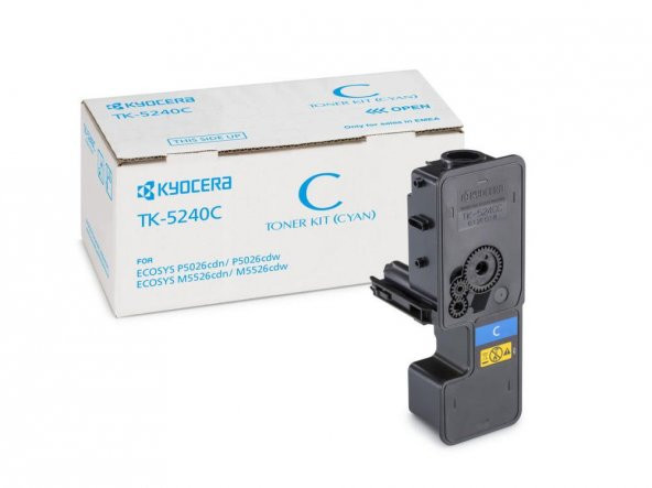 Kyocera TK-5240C Cyan Mavi Orjinal Fotokopi Toneri Ecosys M5526cdn-5526cdw P5026cdn-5026cdw 3.000 Sa ürün görseli 1