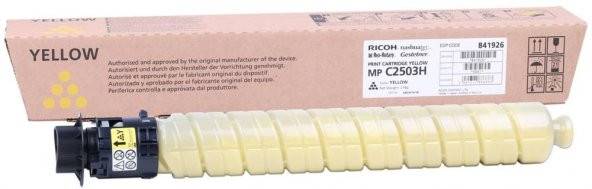Ricoh MP C2503YH Yellow Sarı Orjinal Fotokopi Toneri MP C2003-2004-2011-2504 9.500 Sayfa ürün görseli 1