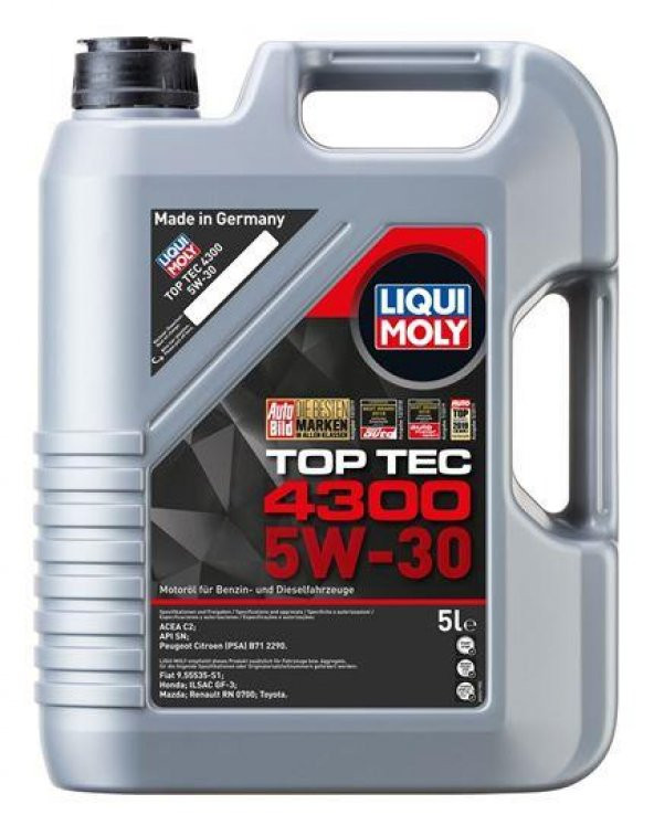 Top Tec 4300 5W-30 Motor Yağı (5 Litre) Liqui Moly