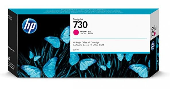 HP 730 Magenta Kırmızı 300 Ml Plotter Kartuşu P2V69A ürün görseli