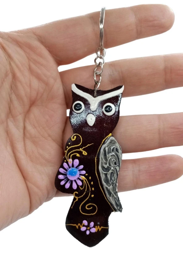 Hindistan Cevizi Baykuş Anahtarlık Dörtlü Hediyelik Paket - Resim 6