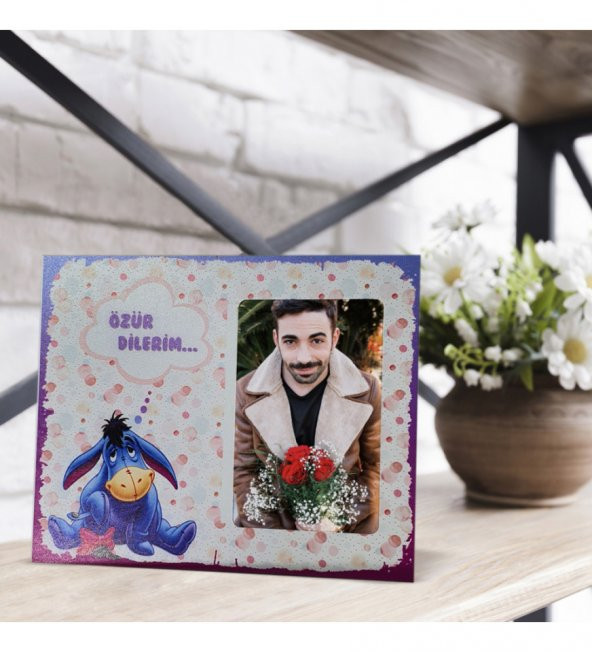 Eşeklik Ettim Özür Dilerim Tasarım Çerçeve Özür Hediyesi HK2605 - 2