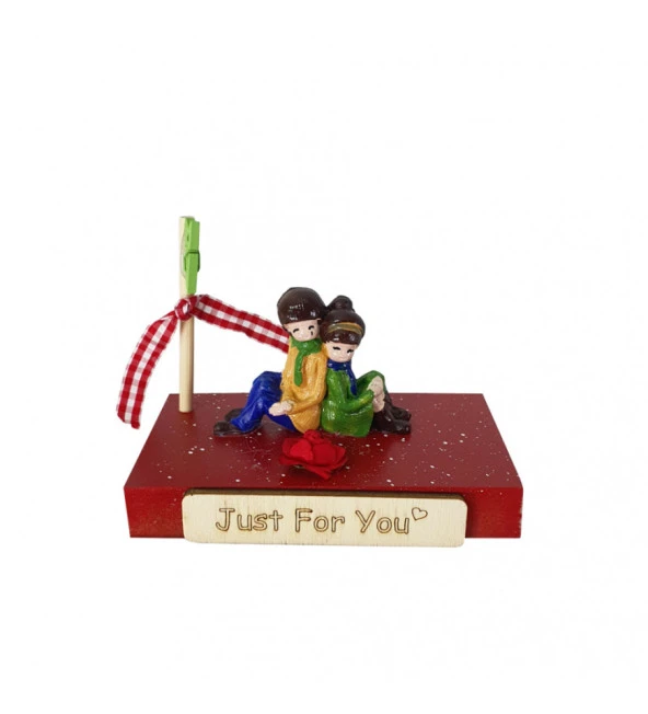 Sevgili Özel Tasarım Biblolu Notluk Just For You HK2599 ürün görseli