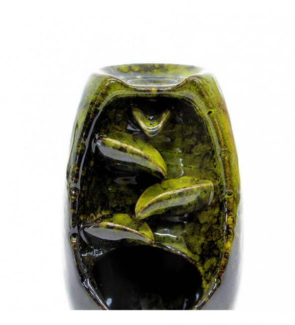 Şelale Model Seramik Tütsülük ve Buhurdanlık Yeşil HK2589 - Resim 3