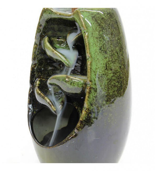 Şelale Model Seramik Tütsülük ve Buhurdanlık Yeşil HK2589 - Resim 4