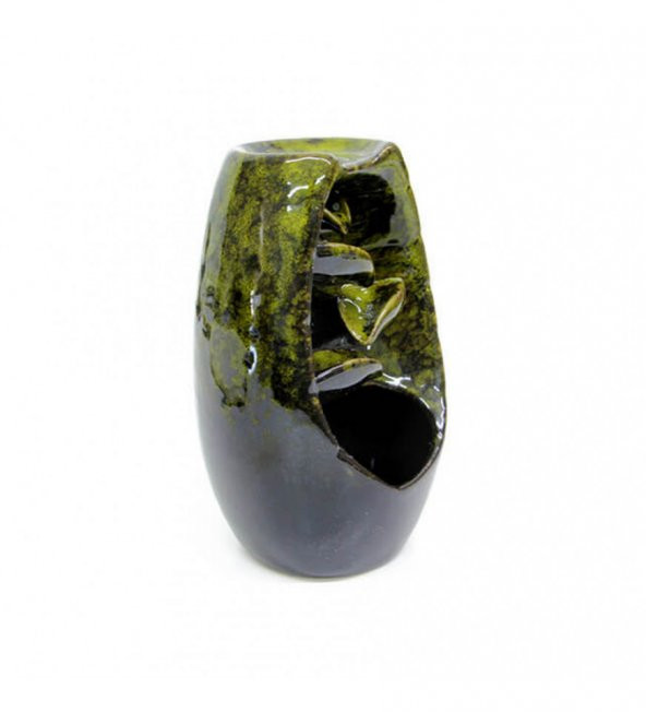 Şelale Model Seramik Tütsülük ve Buhurdanlık Yeşil HK2589 - Resim 5